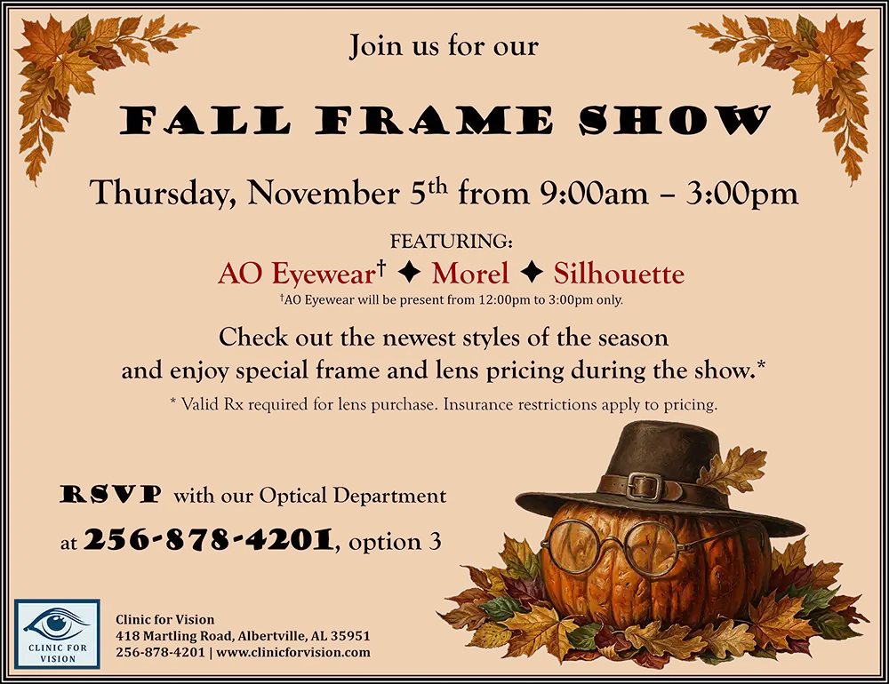 Eye Doctor Albertville AL Fall Frame Show NEW